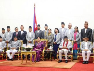 उपप्रधान सहित १२ मन्त्री र ३ राज्यमन्त्रीले शपथ लिए